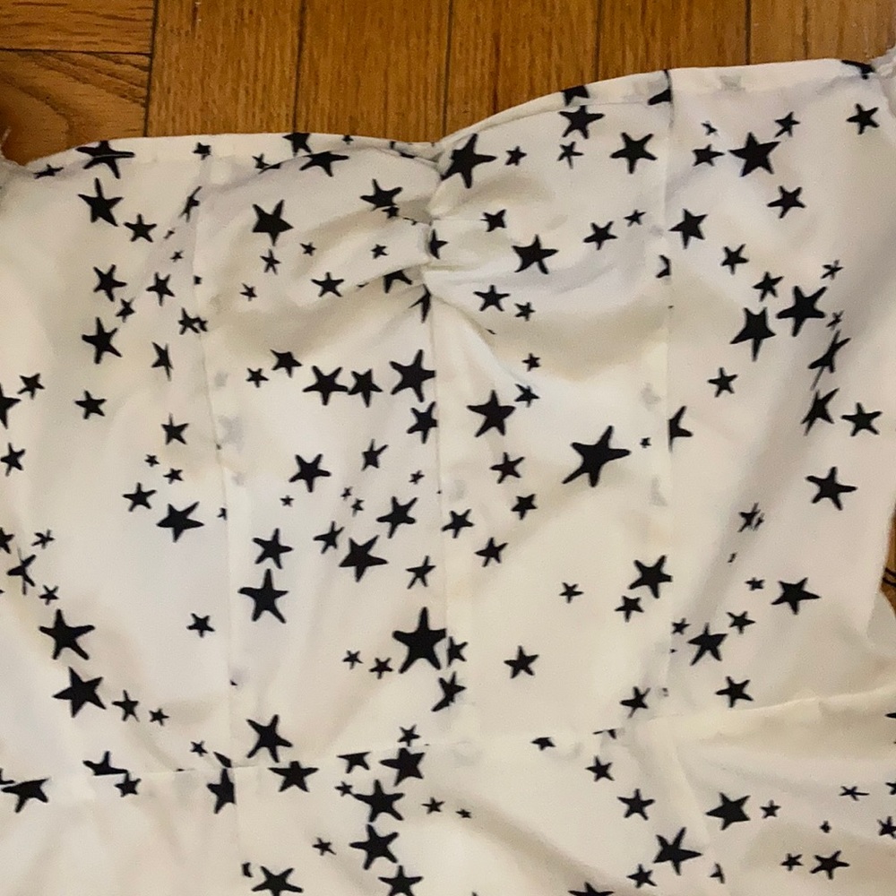 White with stars dress sz S NWT - Picture 2 of 4